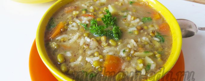 Машевый суп с рисом