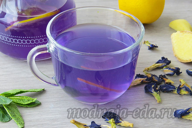 Синий тайский чай